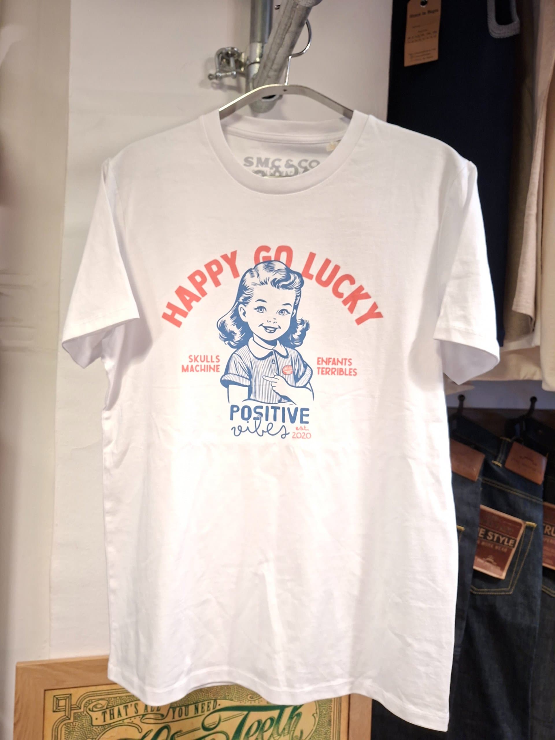 T-shirt Skulls Machine Happy Go Lucky