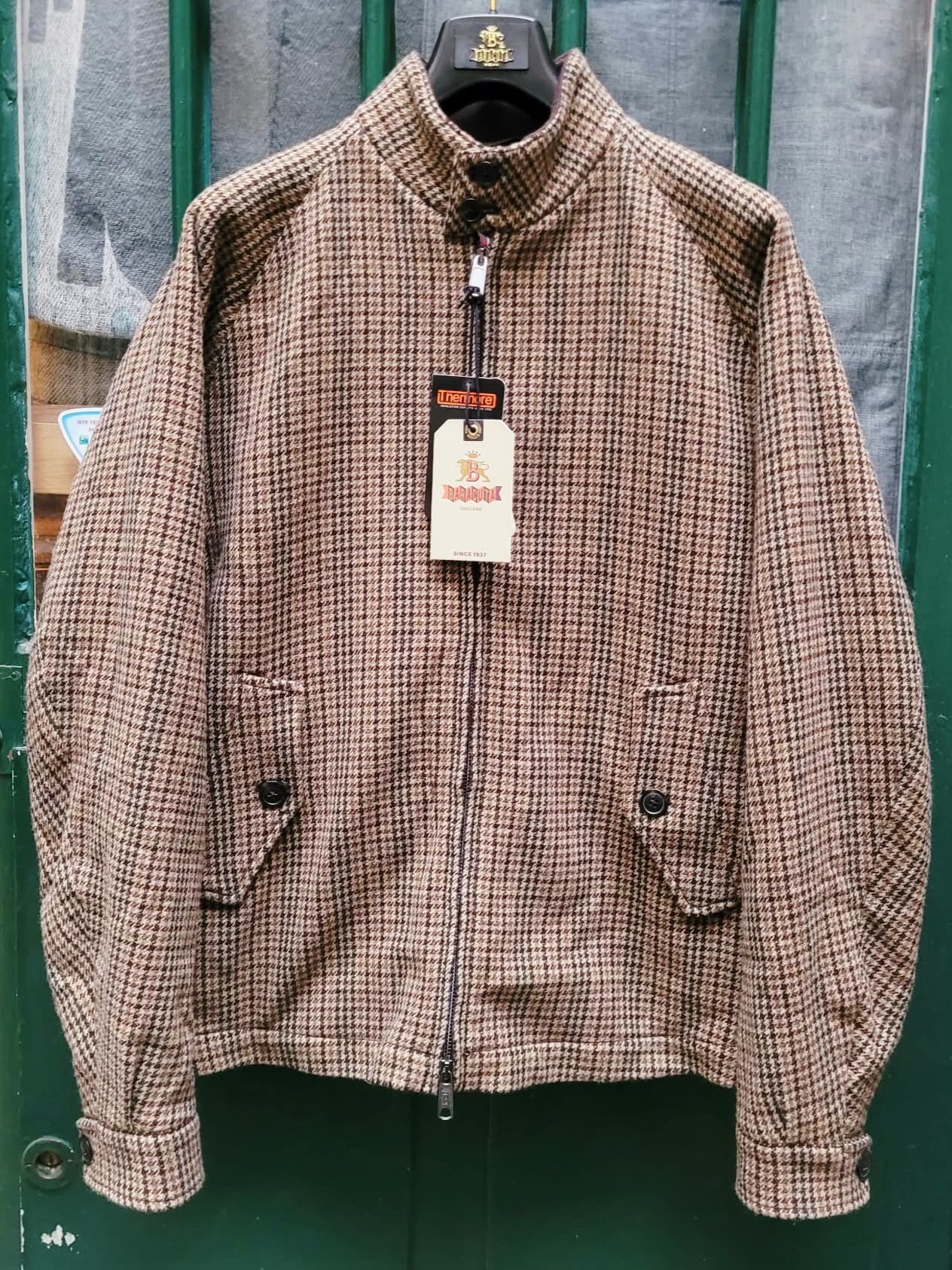 Blouson en pied de poule  Baracuta d’hiver
