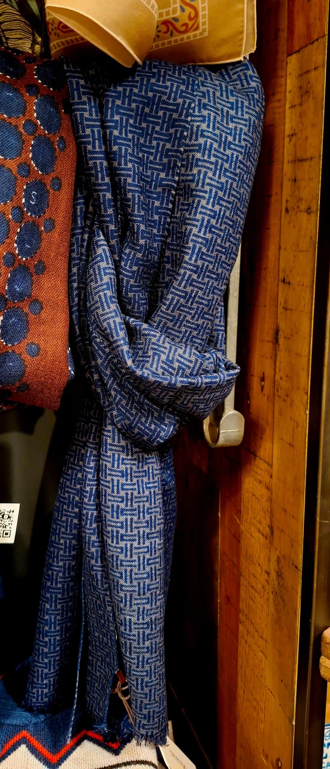 Écharpe en laine Stetson dans les tons bleus et gris